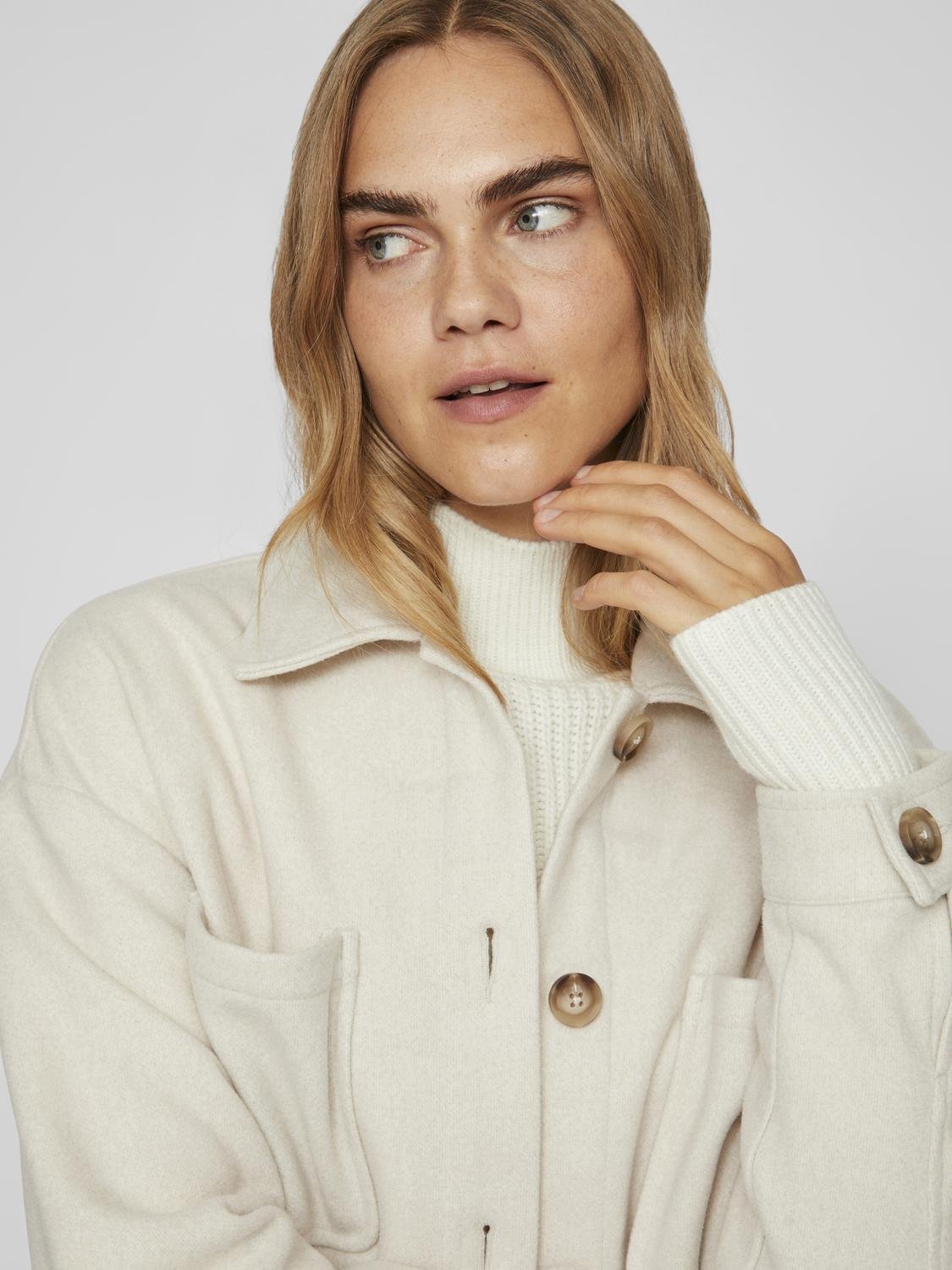VIKIMMI Jacket - Super Light Natural Melan - VERO MODA & VILA Bergvik